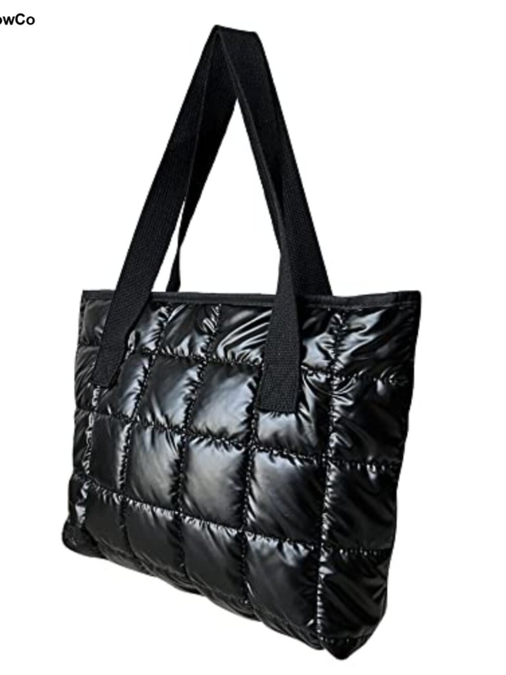 Nylon Tote Bag Zipper Shoulder Bag Large Capacity Work Travel Purse